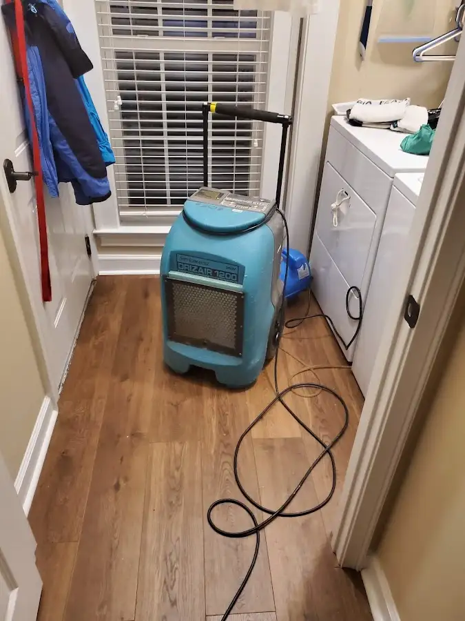 Commercial dehumidifier deployed for Flood Damage Cleanup in Chester